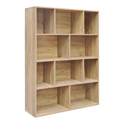 Bookcase Evergin with drawers mdf in oak color 100x30x135cm