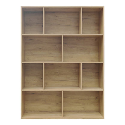 Bookcase Evergin with drawers mdf in oak color 100x30x135cm