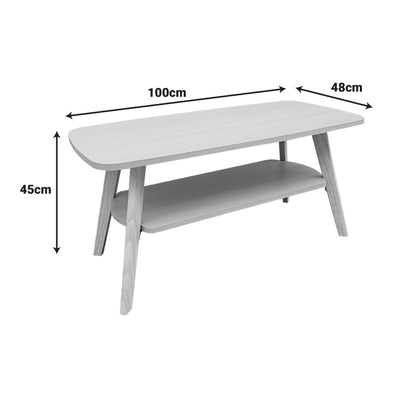 Komela I mdf coffee table in natural shade 100x48x45cm
