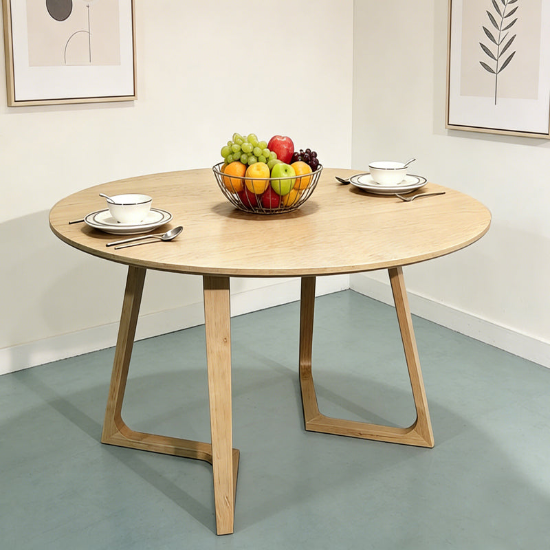 Dining table Sedria mdf in natural color D120x75cm