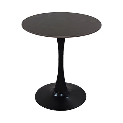 Dining table Balou I sintered stone in marble black color D70x74cm