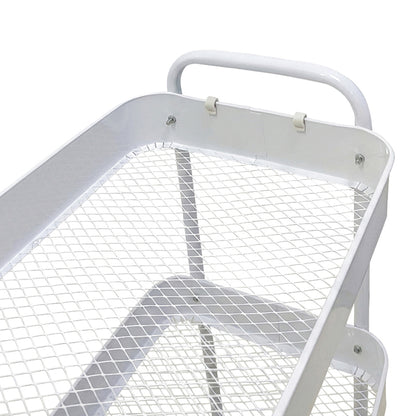 3-tier trolley Nedea white metal 41x30x77cm