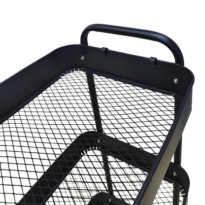3-tier trolley Nedea black metal 41x30x77cm