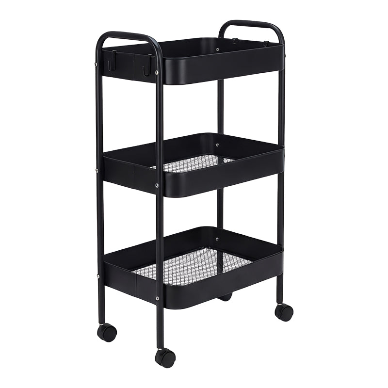 3-tier trolley Nedea black metal 41x30x77cm