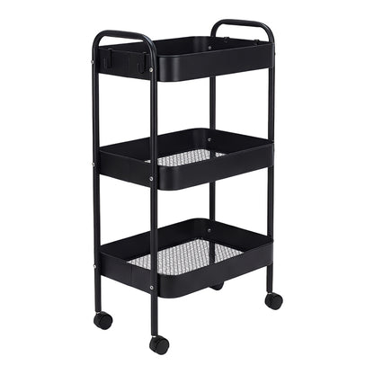 3-tier trolley Nedea black metal 41x30x77cm