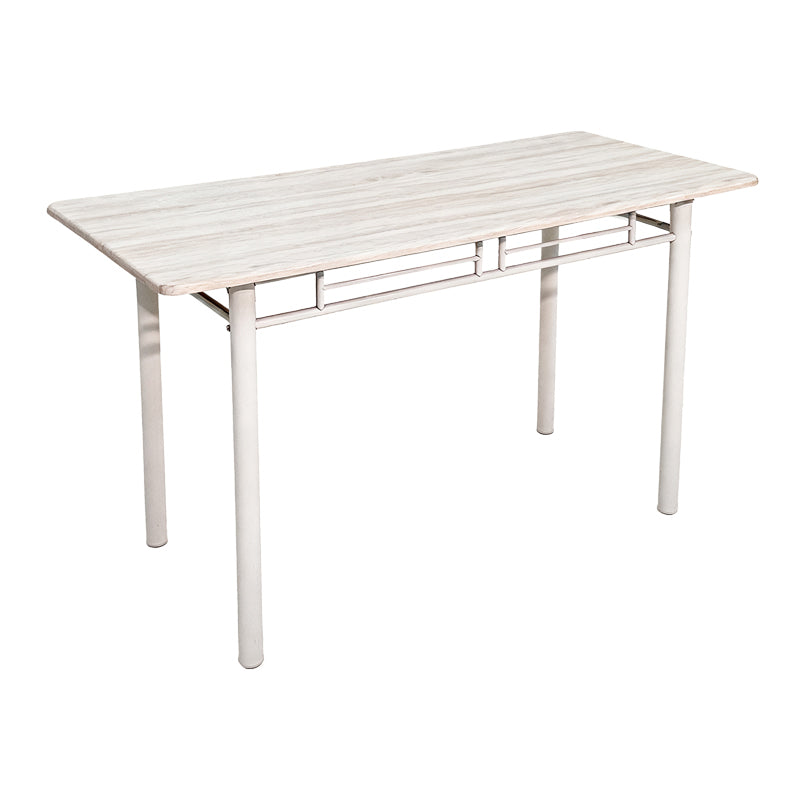 Dining set Roza 5pcs sonoma mdf and metal white legs 110x60x75cm