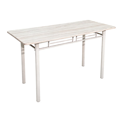Dining set Roza 5pcs sonoma mdf and metal white legs 110x60x75cm