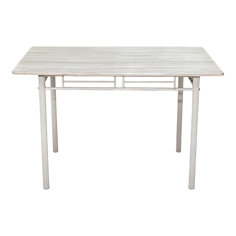 Dining set Roza 5pcs sonoma mdf and metal white legs 110x60x75cm