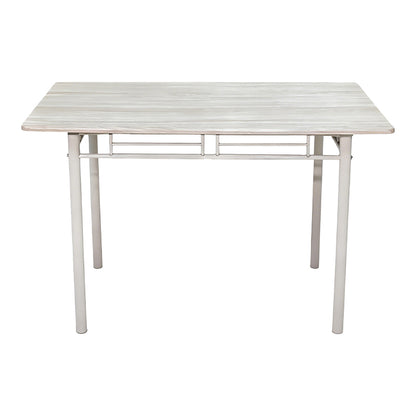Dining set Roza 5pcs sonoma mdf and metal white legs 110x60x75cm