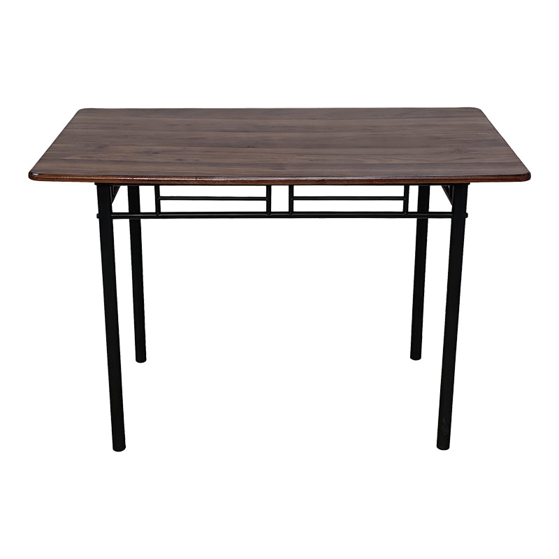 Dining set Roza 5pcs walnut mdf and metal black legs 110x60x75cm