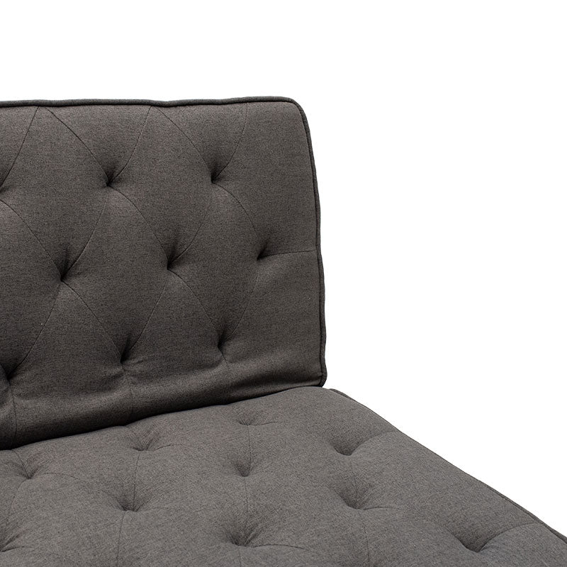 Sofa bed Marco pakoworld in grey fabric 180x80x80cm