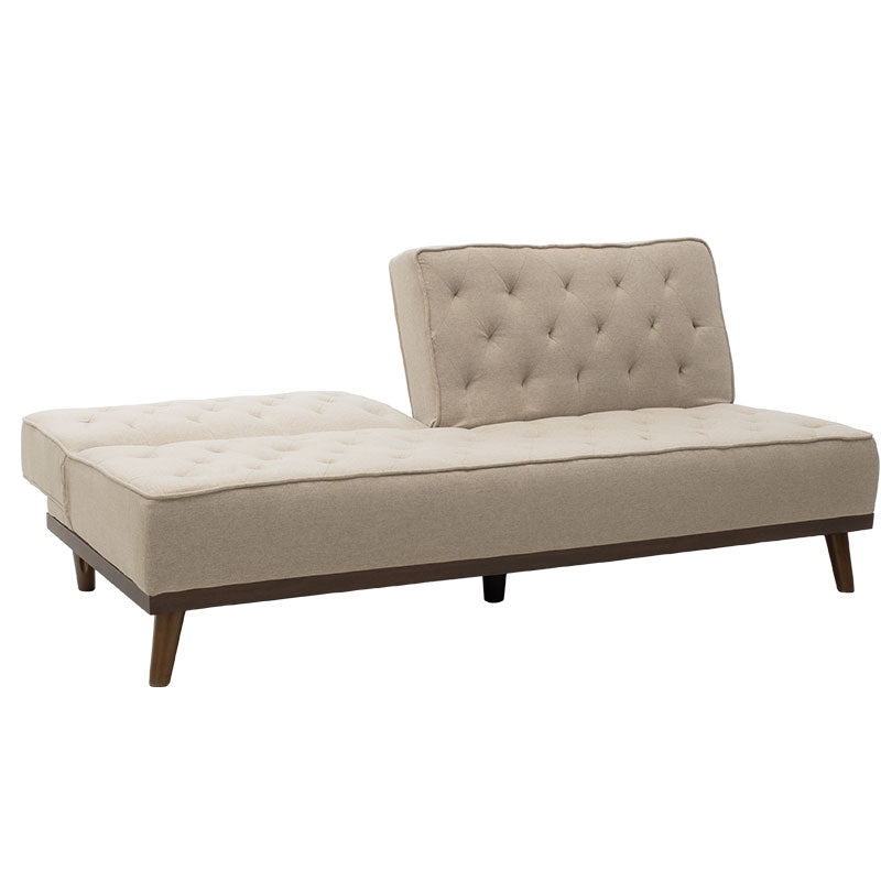 Sofa bed Marco pakoworld in beige fabric 180x80x80cm