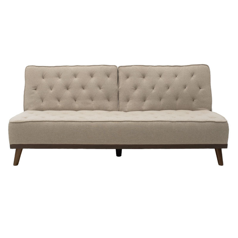 Sofa bed Marco pakoworld in beige fabric 180x80x80cm