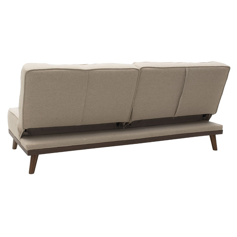 Sofa bed Marco pakoworld in beige fabric 180x80x80cm