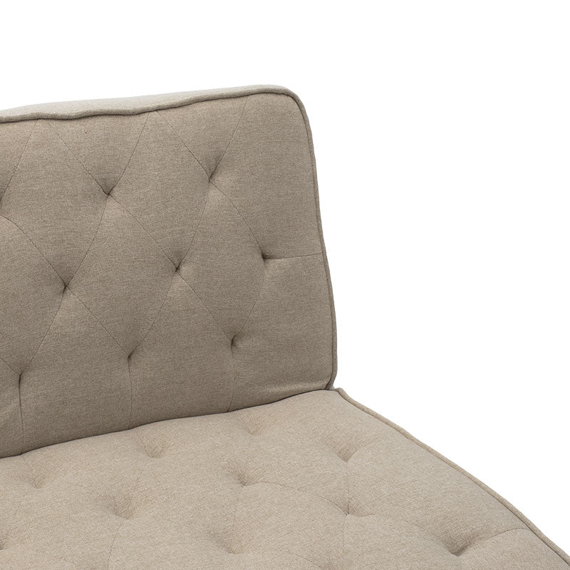 Sofa bed Marco pakoworld in beige fabric 180x80x80cm