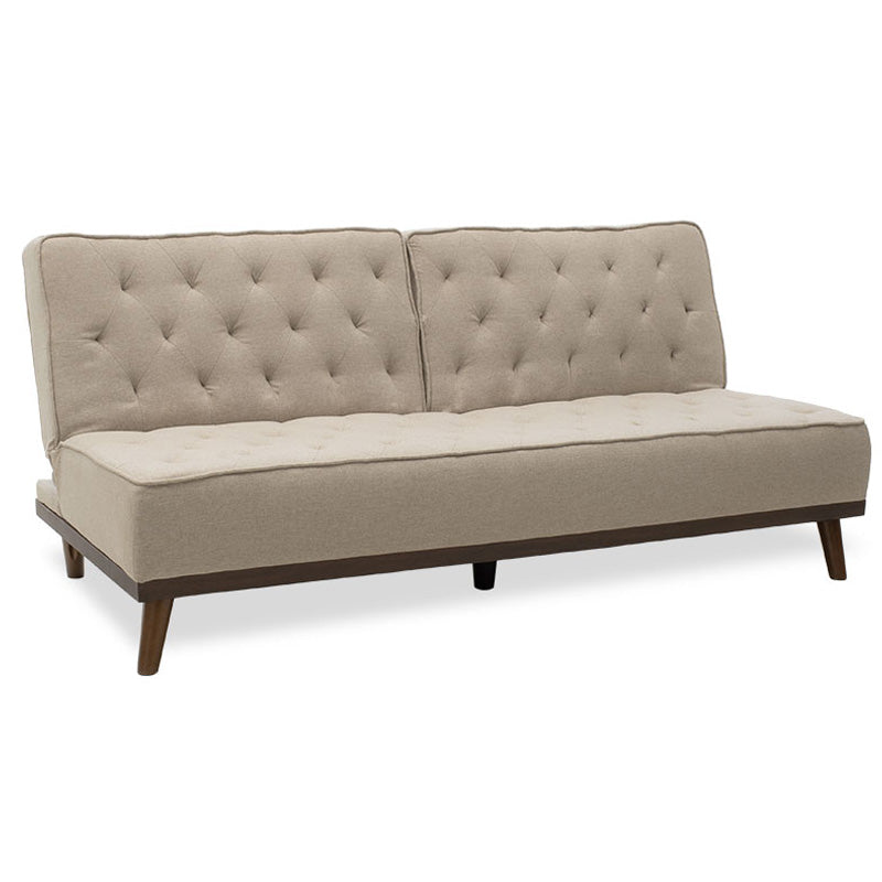 Sofa bed Marco pakoworld in beige fabric 180x80x80cm