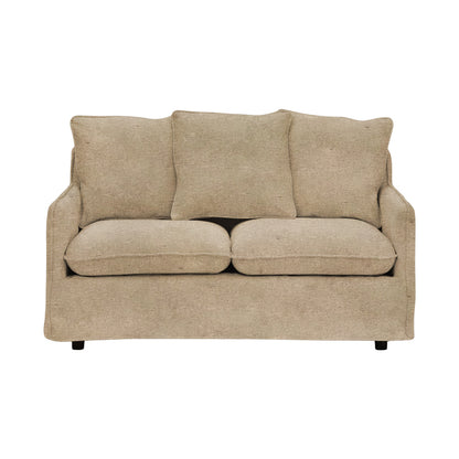 2-seater sofa Interest beige fabric with three pillows 140x85x90cm