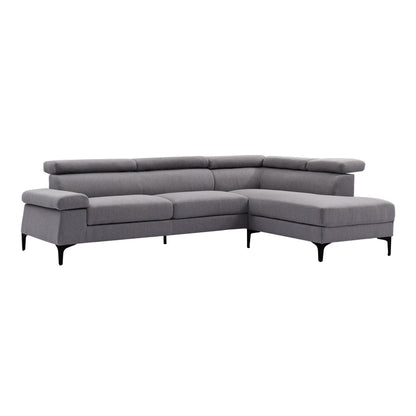 Left corner sofa Gracious pakoworld dark grey fabric 257x178x86cm