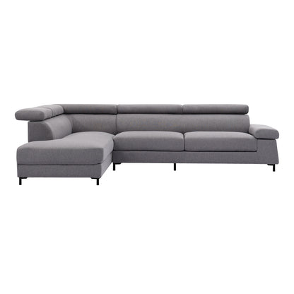 Right corner sofa Gracious pakoworld dark grey fabric 257x178x86cm