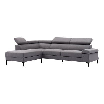 Right corner sofa Gracious pakoworld dark grey fabric 257x178x86cm