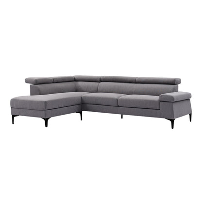 Right corner sofa Gracious pakoworld dark grey fabric 257x178x86cm