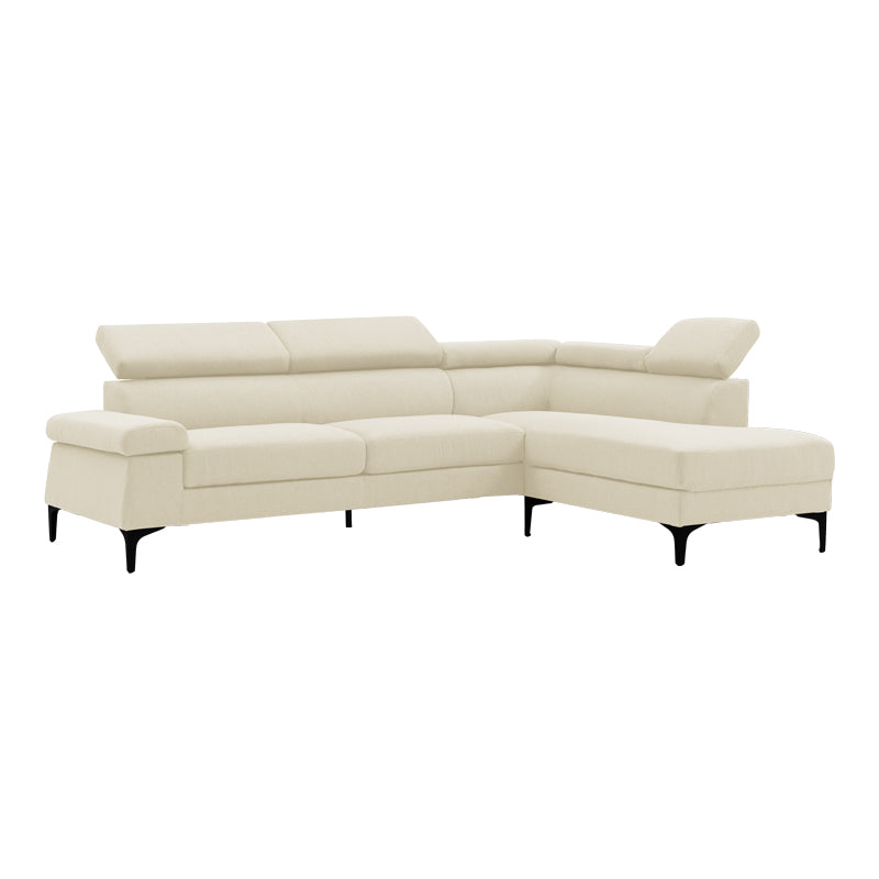 Left corner sofa Gracious pakoworld beige fabric 257x178x86cm