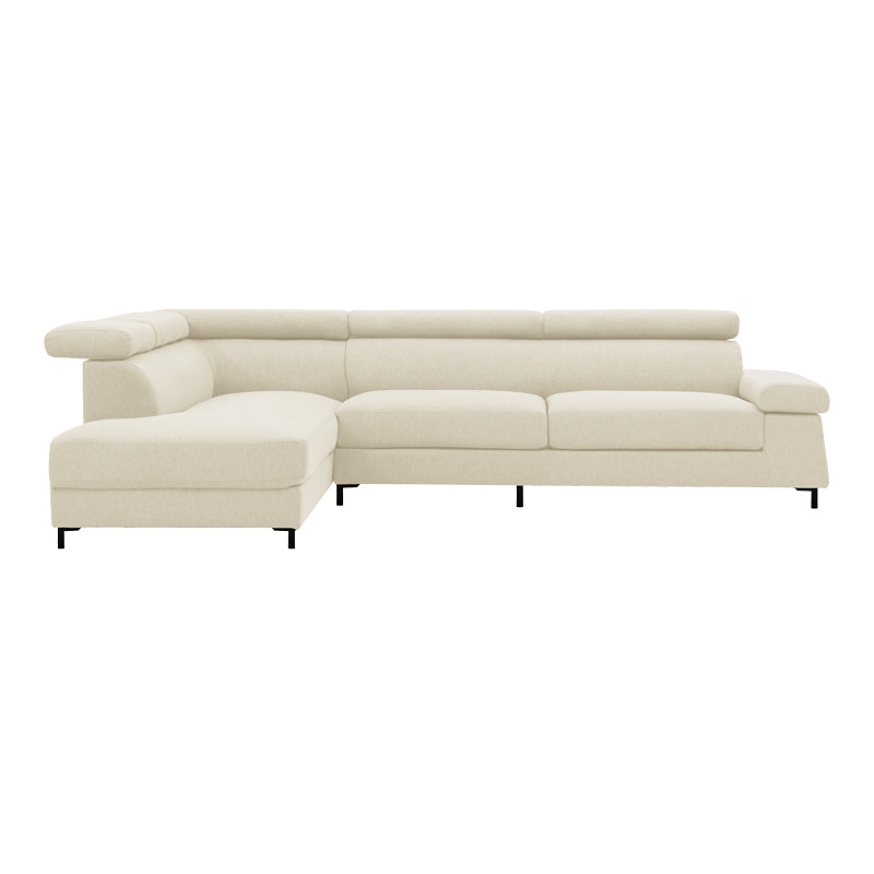 Right corner sofa Gracious pakoworld beige fabric 257x178x86cm