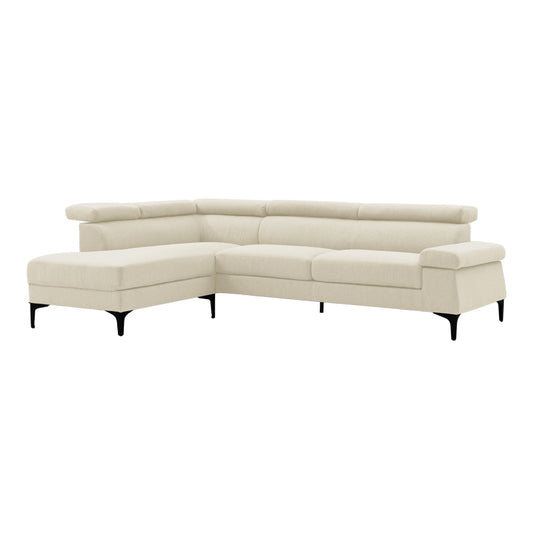 Right corner sofa Gracious pakoworld beige fabric 257x178x86cm