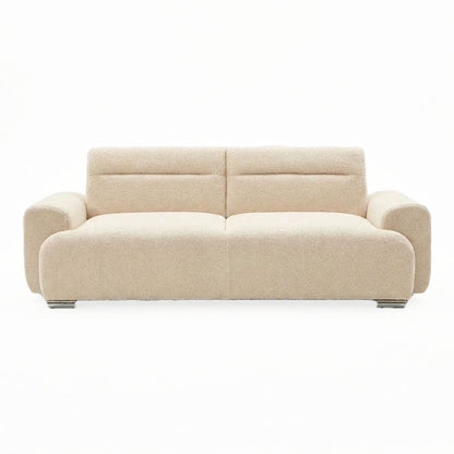 Three-seater sofabed Harmonious boucle beige 223.5x92x81cm