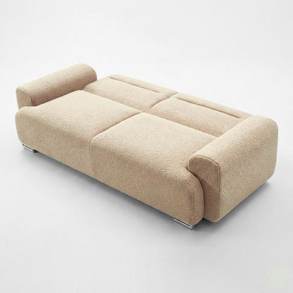 Three-seater sofabed Harmonious boucle beige 223.5x92x81cm