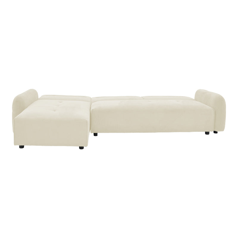 Corner sofa Inspired pakoworld reversible fabric beige 293x142x80cm