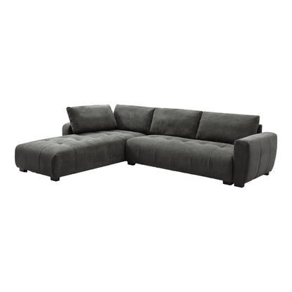 Sofa right corner Gianco pakoworld fabric in grey shade 298x208x85cm