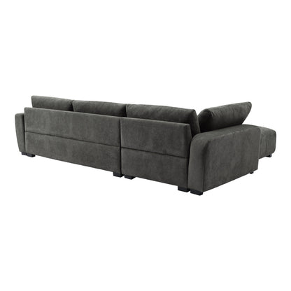 Sofa right corner Gianco pakoworld fabric in grey shade 298x208x85cm