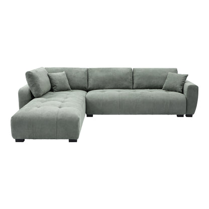 Sofa right corner Gianco pakoworld fabric in mint shade 298x208x85cm