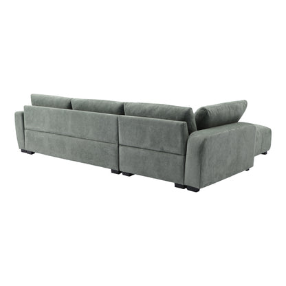Sofa right corner Gianco pakoworld fabric in mint shade 298x208x85cm