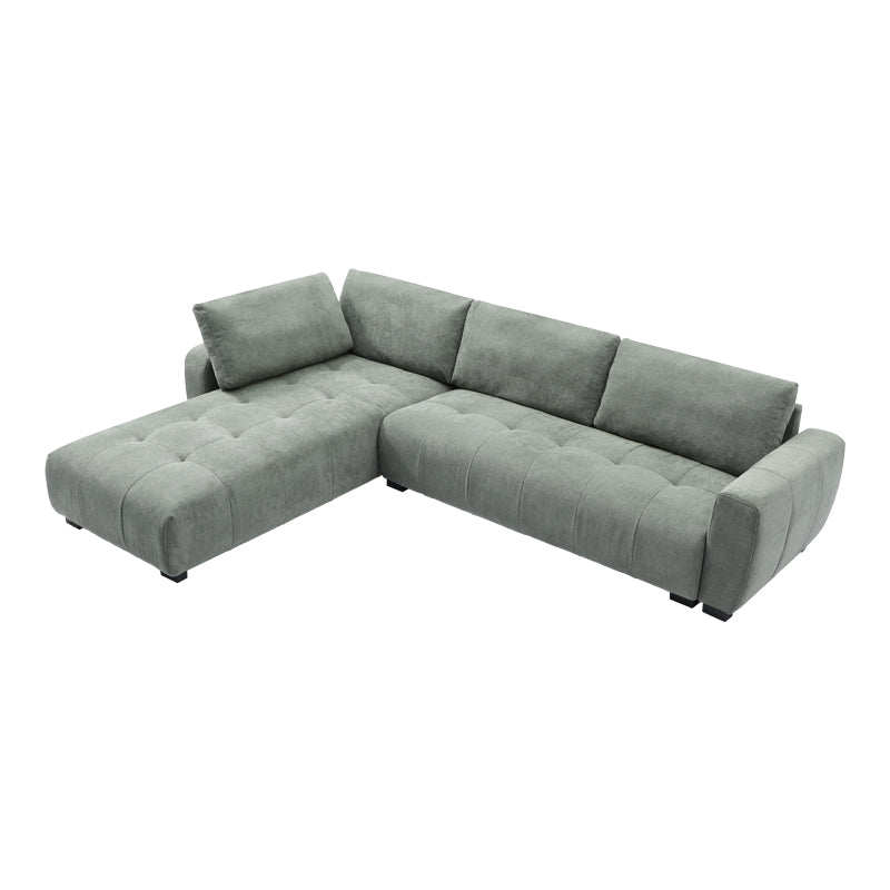 Sofa right corner Gianco pakoworld fabric in mint shade 298x208x85cm