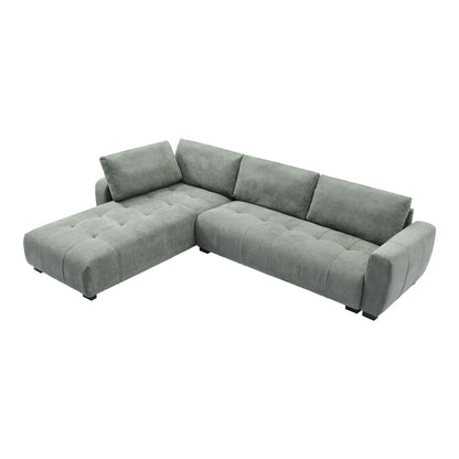 Sofa right corner Gianco pakoworld fabric in mint shade 298x208x85cm