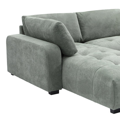 Sofa right corner Gianco pakoworld fabric in mint shade 298x208x85cm