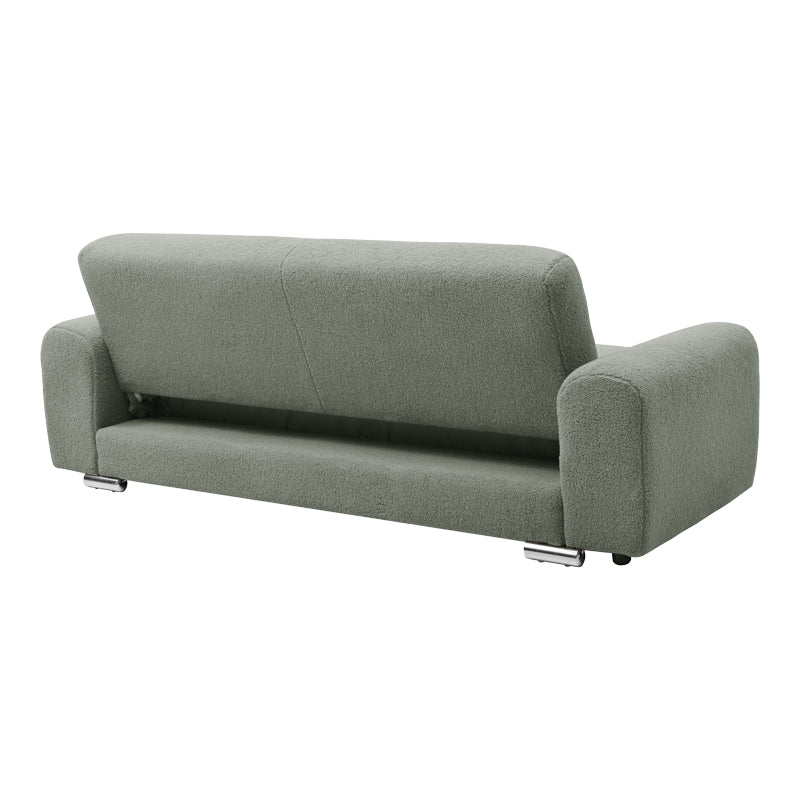 Three-seater sofa Harmonious boucle olive green 223.5x92x81cm