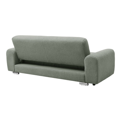 Three-seater sofa Harmonious boucle olive green 223.5x92x81cm