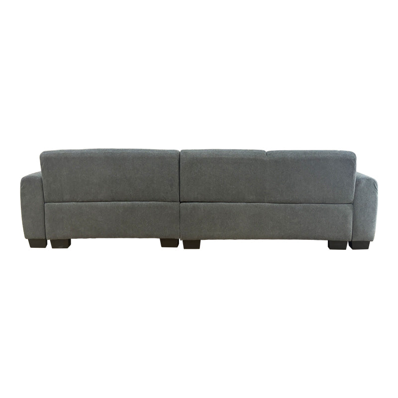 Reversible corner sofa Erros fabric in gray shade 287x161x71cm