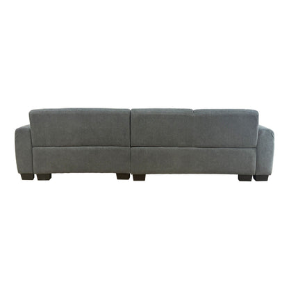 Reversible corner sofa Erros fabric in gray shade 287x161x71cm