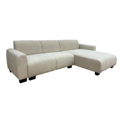Reversible corner sofa Erros fabric in beige shade 287x161x71cm