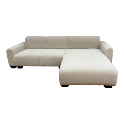 Reversible corner sofa Erros fabric in beige shade 287x161x71cm