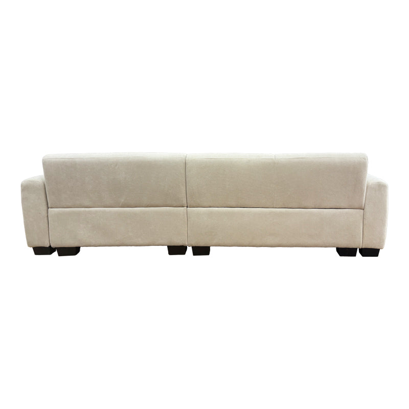 Reversible corner sofa Erros fabric in beige shade 287x161x71cm