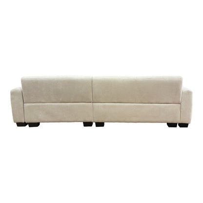 Reversible corner sofa Erros fabric in beige shade 287x161x71cm