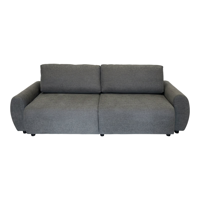 Hungie three-seater sofa bed fabric in grey color 250x92x89cm
