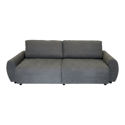 Hungie three-seater sofa bed fabric in grey color 250x92x89cm
