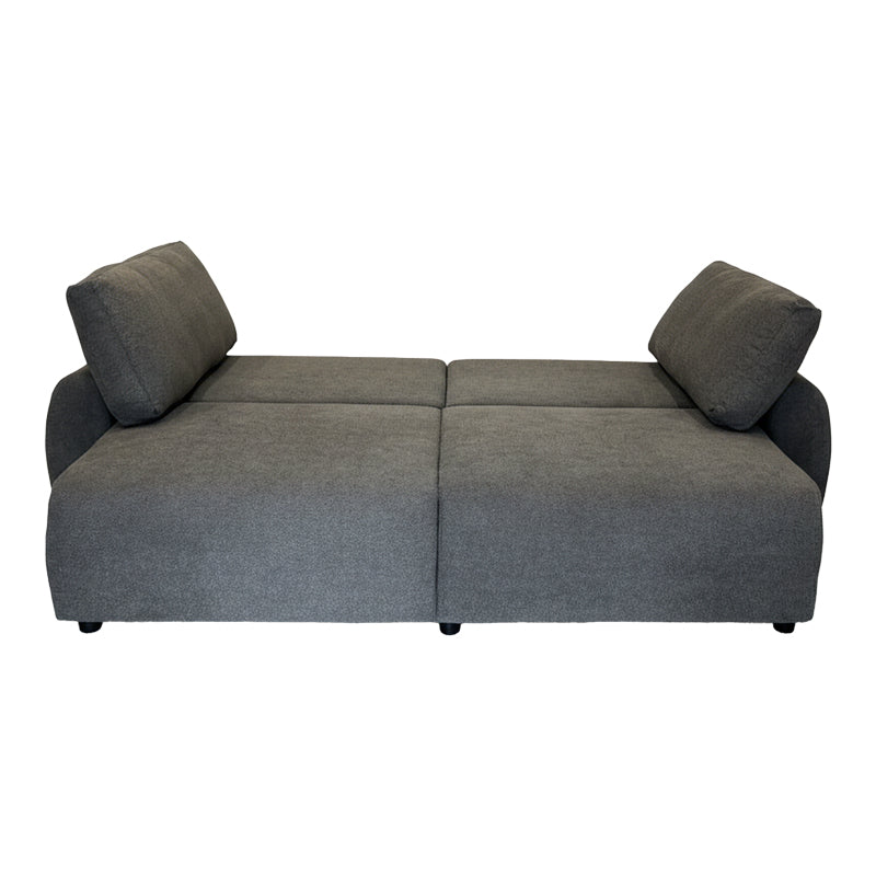 Hungie three-seater sofa bed fabric in grey color 250x92x89cm