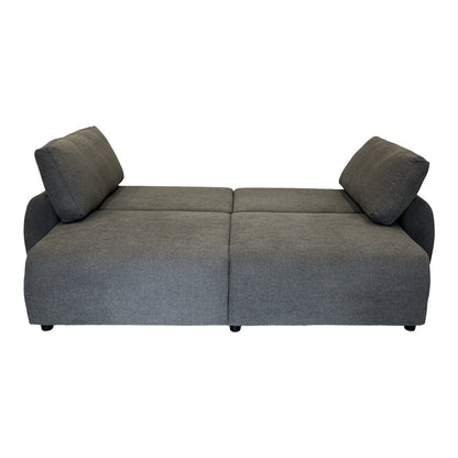 Hungie three-seater sofa bed fabric in grey color 250x92x89cm